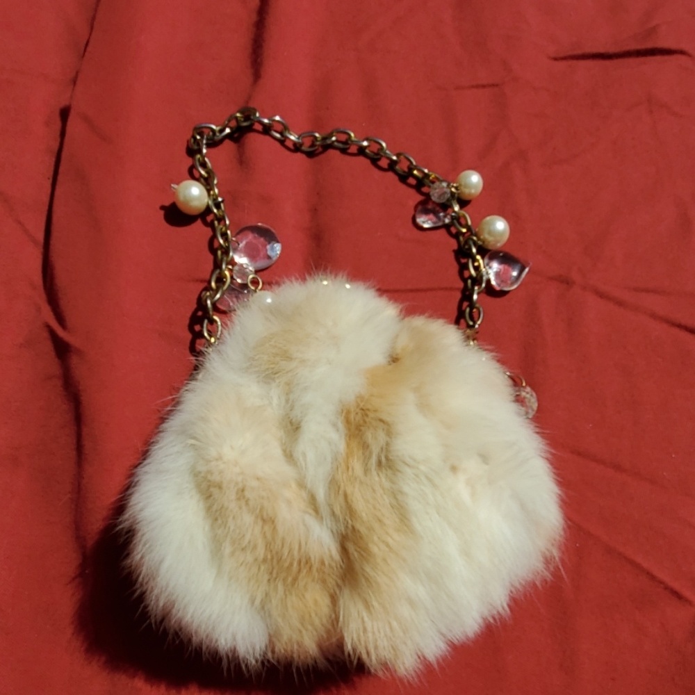 Sondra Roberts rabbit fur bag.